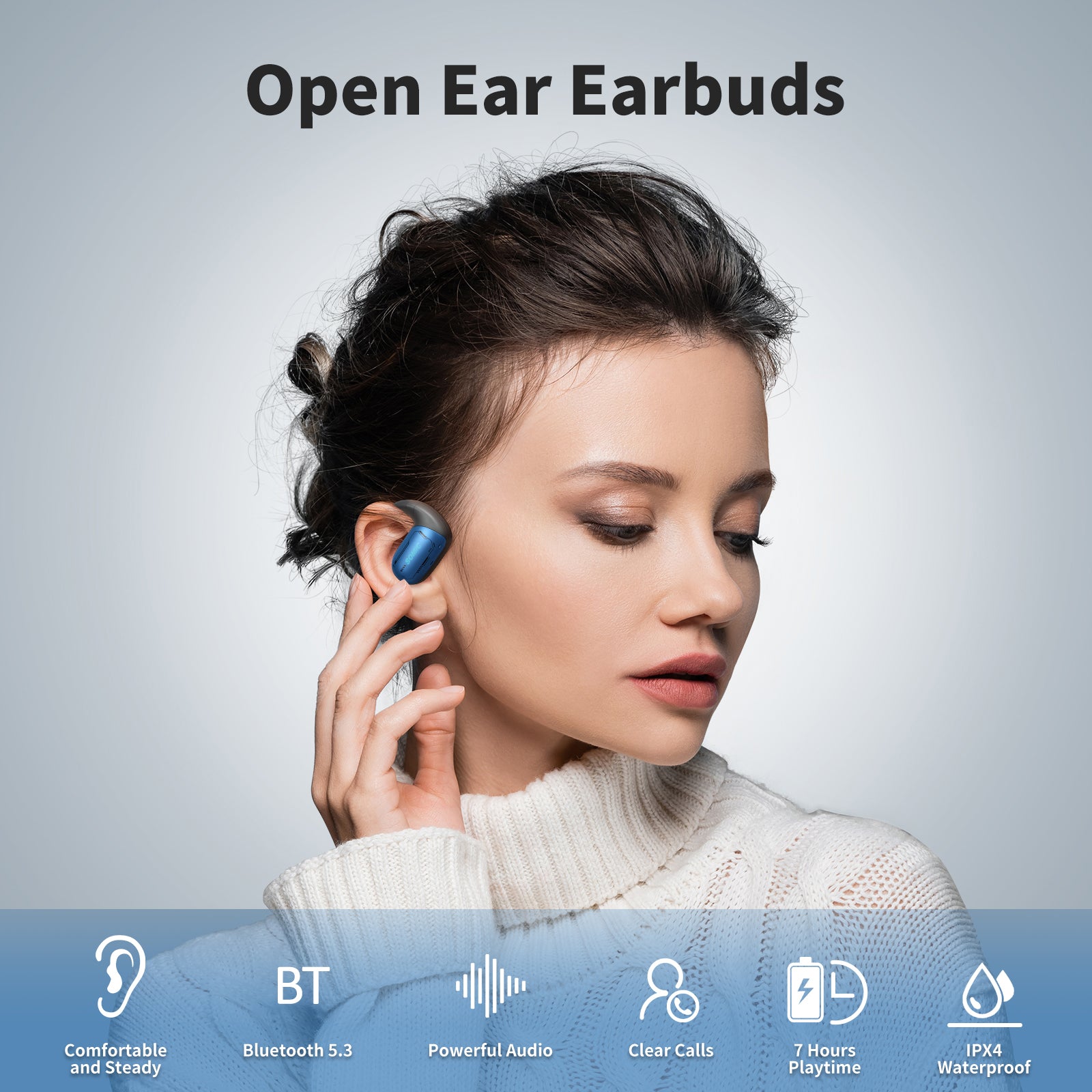 Bezdrátová sluchátka Bluetooth s otevřeným uchem SOMIC E1 s duálním režimem potlačení hluku Bezdrátová sluchátka Bluetooth s otevřeným uchem SOMIC E1 s duálním režimem potlačení hluku